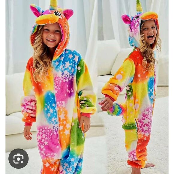 NWOT GIRLS UNICORN ONE PIECE PJS - Picture 2 of 9